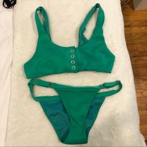 Top shop green bikini